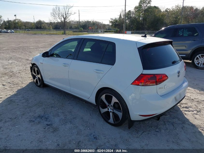 2015 VOLKSWAGEN GOLF GTI 2.0T AUTOBAHN 4-DOOR - 3VW4T7AU0FM029441