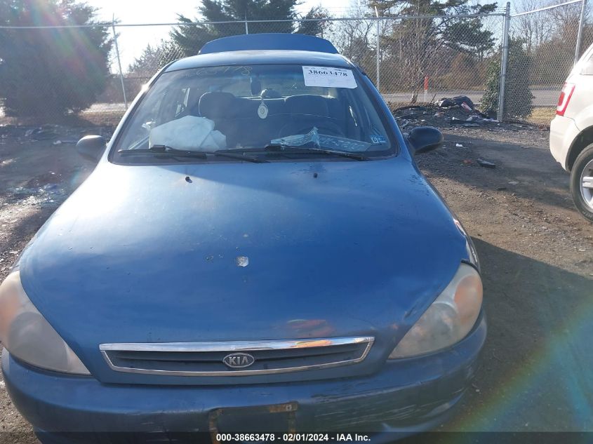 2001 Kia Rio Base (A4) VIN: KNADC123216079625 Lot: 38663478