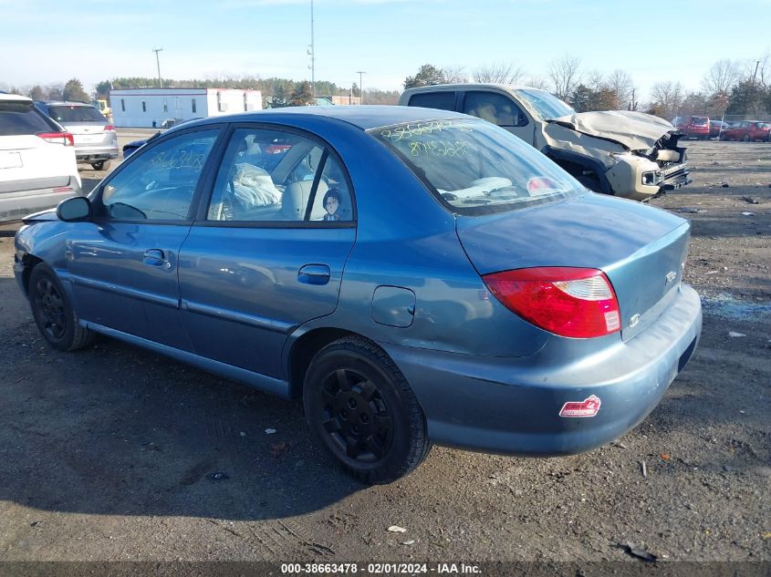 2001 Kia Rio Base (A4) VIN: KNADC123216079625 Lot: 38663478