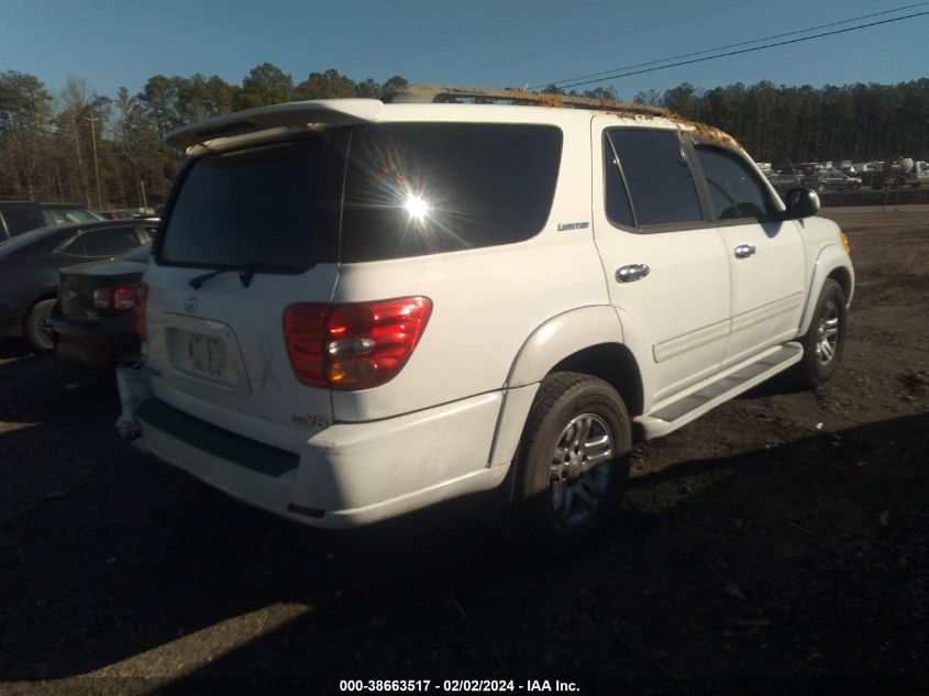 2003 Toyota Sequoia Limited VIN: 5TDZT38AX3S163916 Lot: 38663517