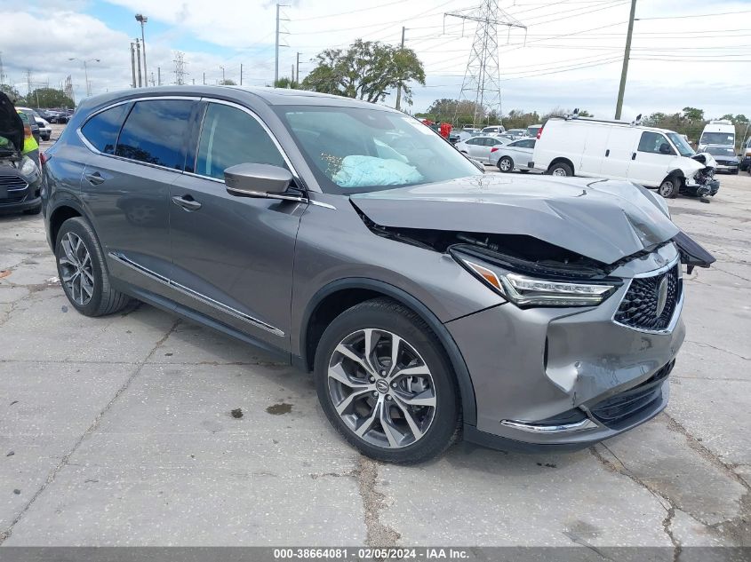 2022 Acura Mdx Technology Package VIN: 5J8YD9H44NL002876 Lot: 38664081