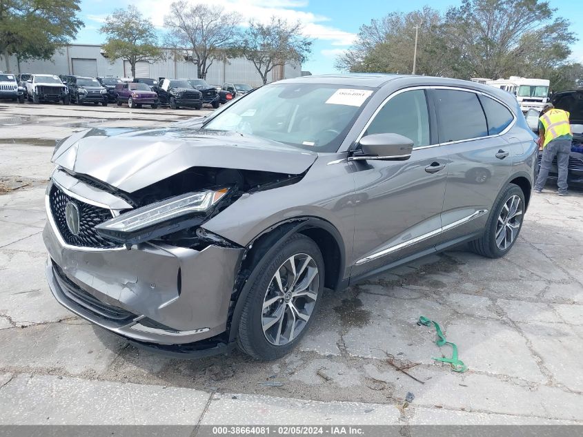 2022 Acura Mdx Technology Package VIN: 5J8YD9H44NL002876 Lot: 38664081