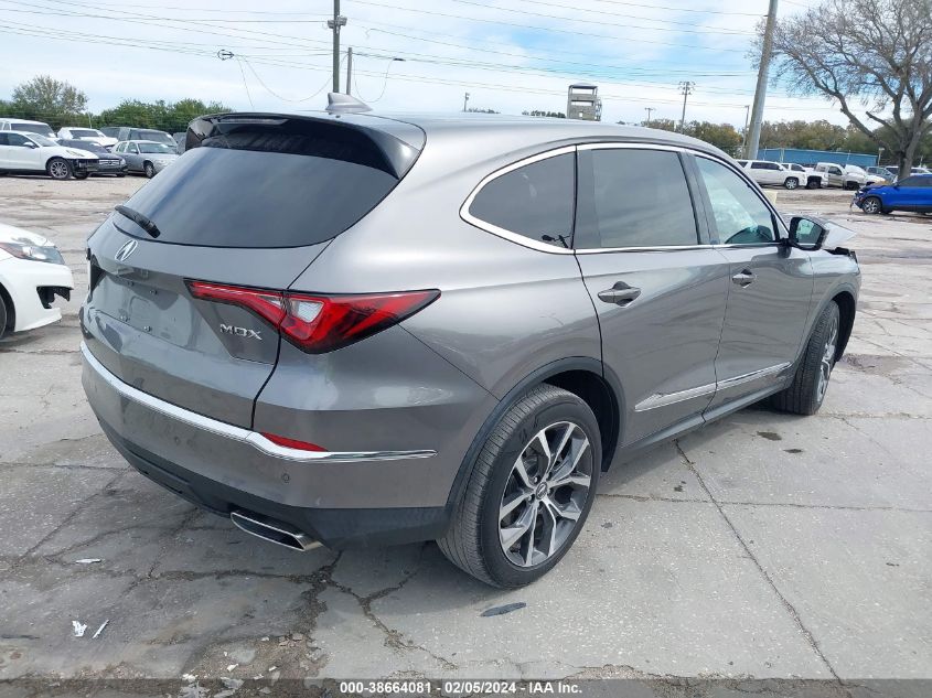 2022 Acura Mdx Technology Package VIN: 5J8YD9H44NL002876 Lot: 38664081