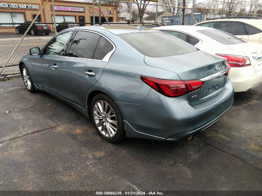 2019 Infiniti Q50 3.0T Luxe VIN: JN1EV7AR3KM557657 Lot: 38666238