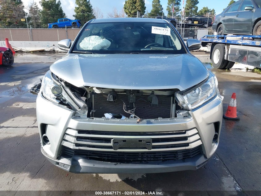 2019 TOYOTA HIGHLANDER LE VIN: 5TDZZRFH7KS303405