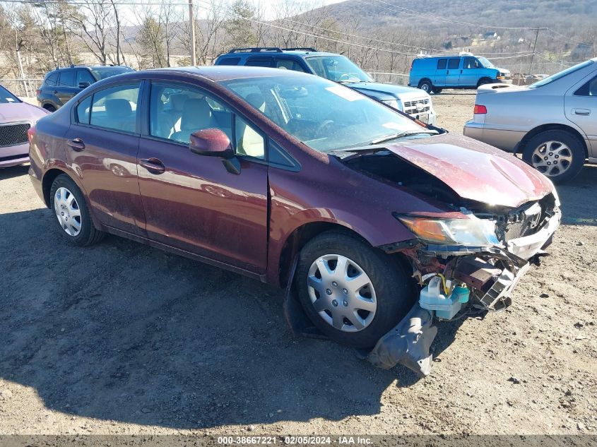 2012 Honda Civic Lx VIN: 19XFB2F53CE351483 Lot: 38667221