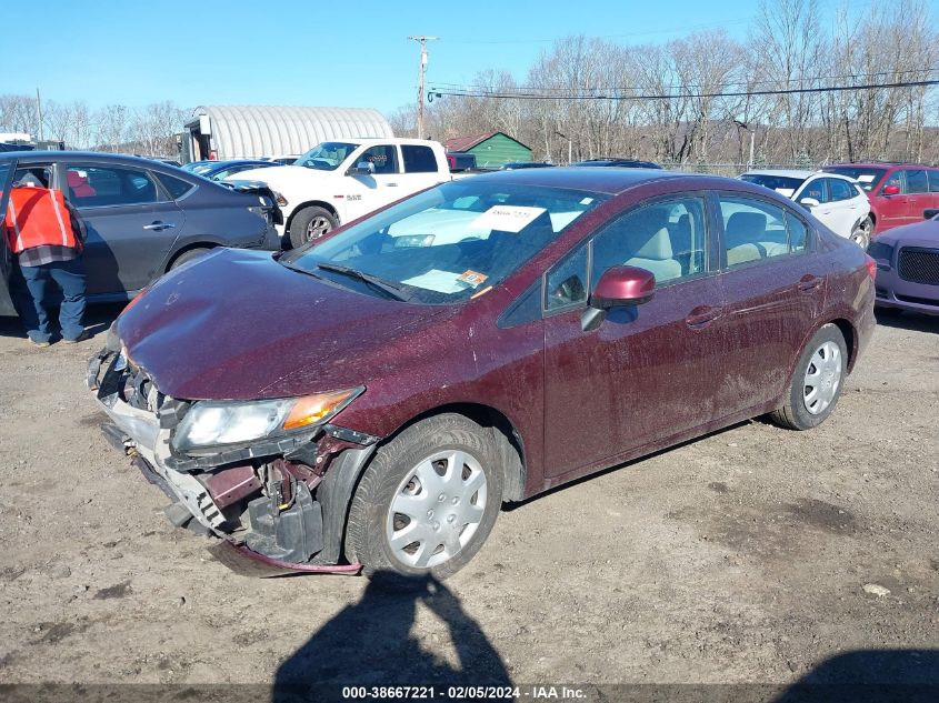 2012 Honda Civic Lx VIN: 19XFB2F53CE351483 Lot: 38667221