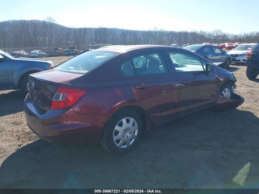 2012 Honda Civic Lx VIN: 19XFB2F53CE351483 Lot: 38667221