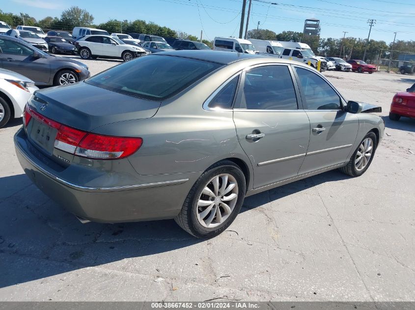 2006 Hyundai Azera Limited/Se VIN: KMHFC46F56A135624 Lot: 38667452