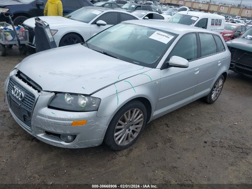 2007 Audi A3 2.0T VIN: WAUNF78P97A093908 Lot: 38668906