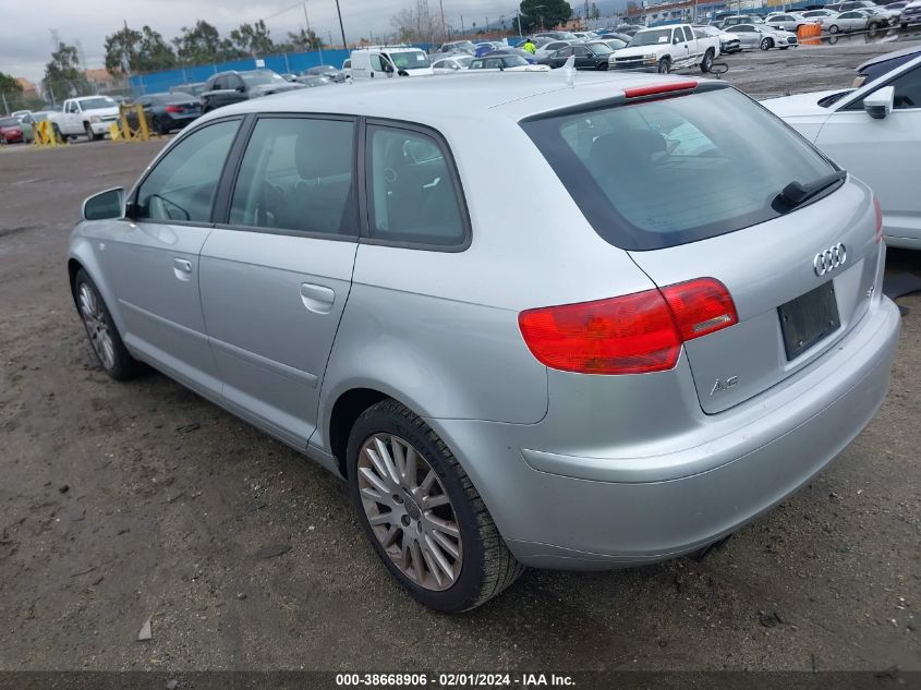 2007 Audi A3 2.0T VIN: WAUNF78P97A093908 Lot: 38668906