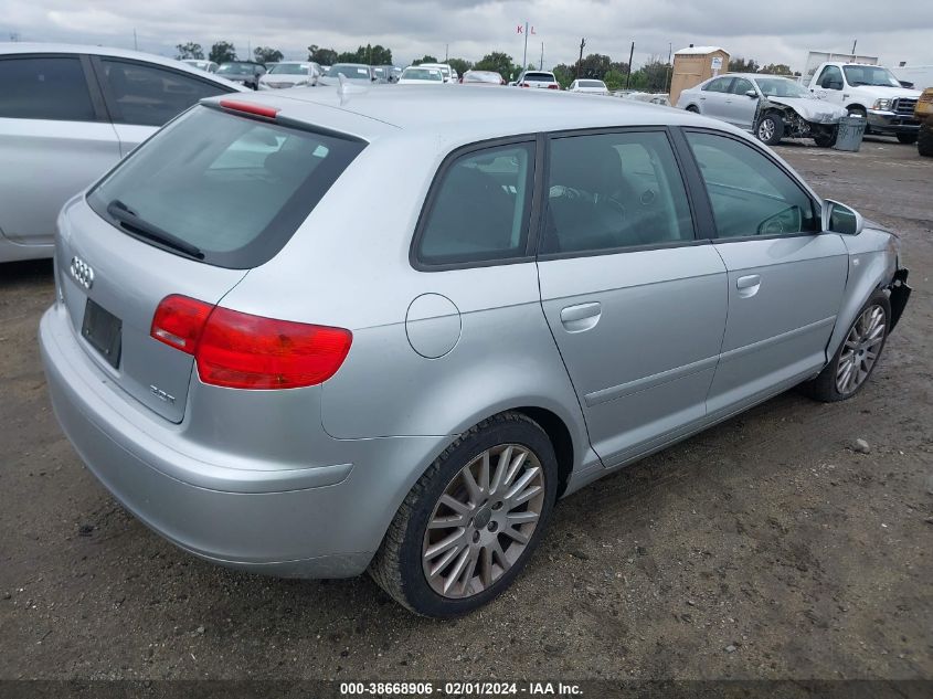 2007 Audi A3 2.0T VIN: WAUNF78P97A093908 Lot: 38668906