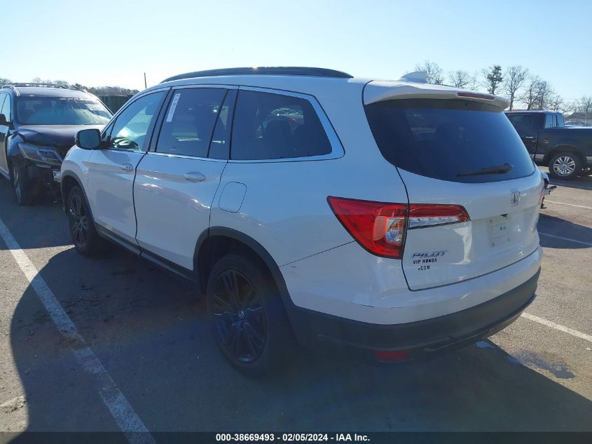 2021 Honda Pilot Awd Special Edition VIN: 5FNYF6H21MB092737 Lot: 38669493