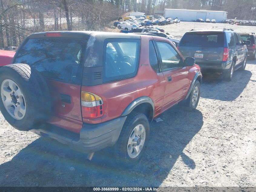 1999 Isuzu Amigo S 3.2L V6 Hard Top/S 3.2L V6 Soft Top VIN: 4S2CK57W1X4368239 Lot: 38669999