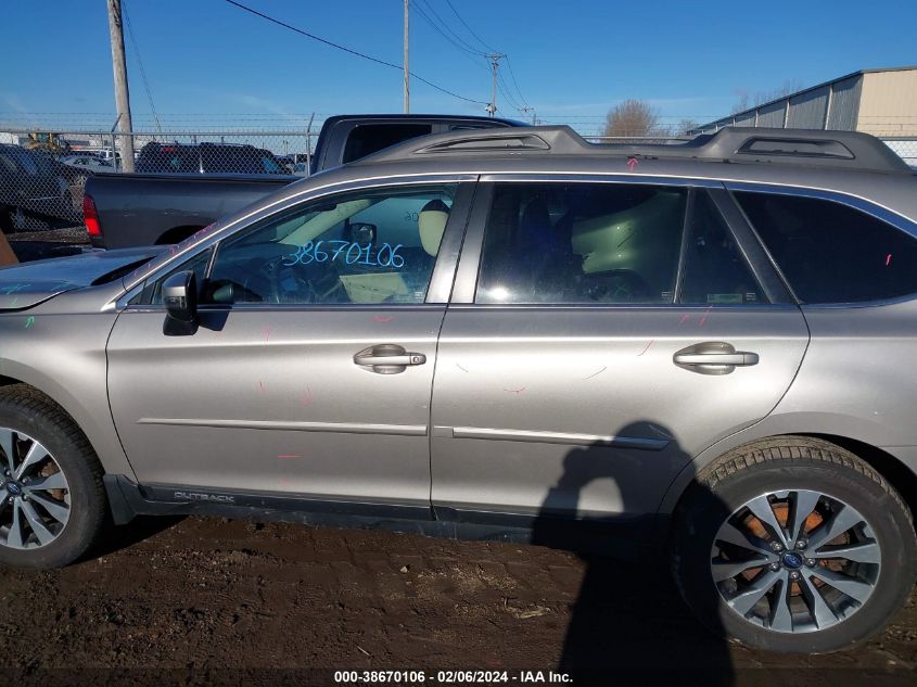 2016 Subaru Outback 2.5I Limited VIN: 4S4BSANC7G3266387 Lot: 38670106