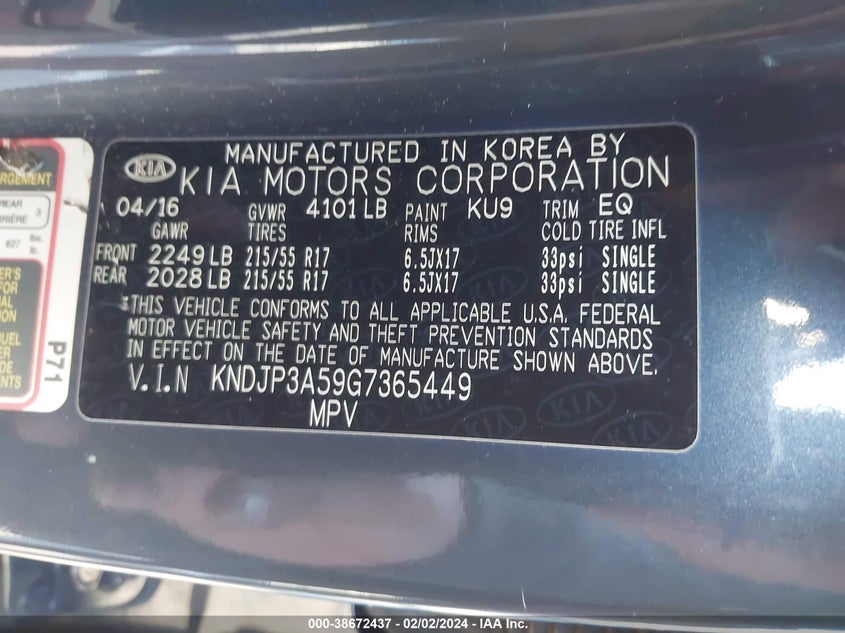 2016 KIA SOUL + - KNDJP3A59G7365449