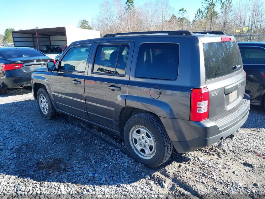 2016 Jeep Patriot Sport VIN: 1C4NJPBB4GD576784 Lot: 38672970