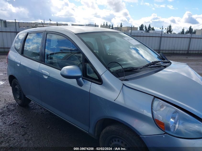 2007 Honda Fit VIN: JHMGD384X7S037694 Lot: 38674258