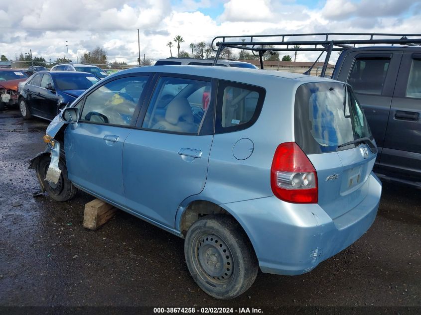 2007 Honda Fit VIN: JHMGD384X7S037694 Lot: 38674258