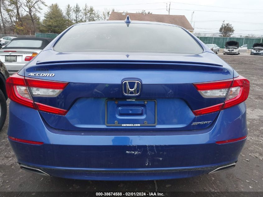 2020 Honda Accord Sport VIN: 1HGCV1F3XLA148257 Lot: 38674588