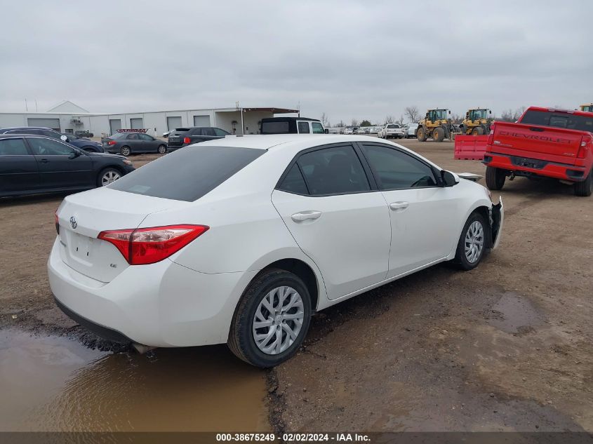 2019 Toyota Corolla Le VIN: 5YFBURHE6KP885234 Lot: 38675249