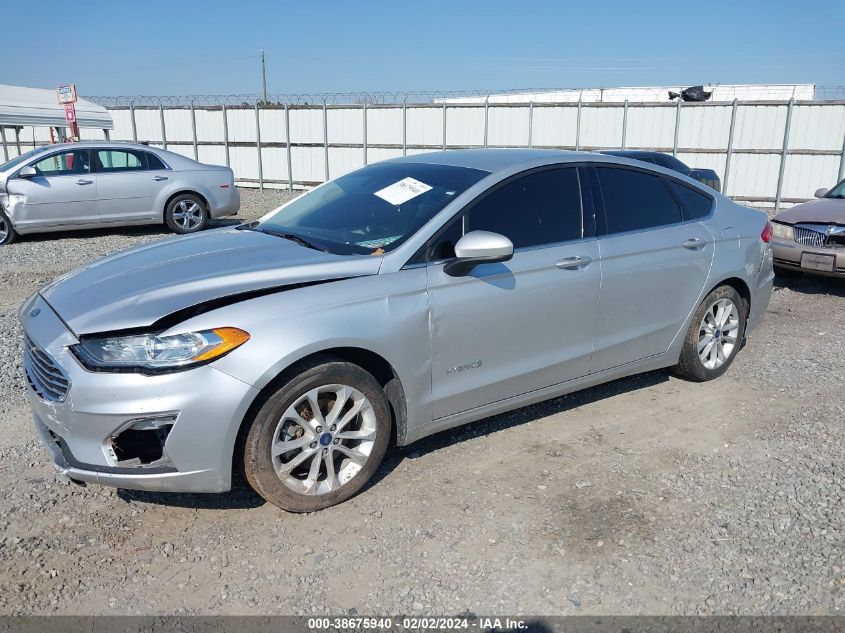 2019 Ford Fusion Hybrid Se VIN: 3FA6P0LU5KR204645 Lot: 38675940