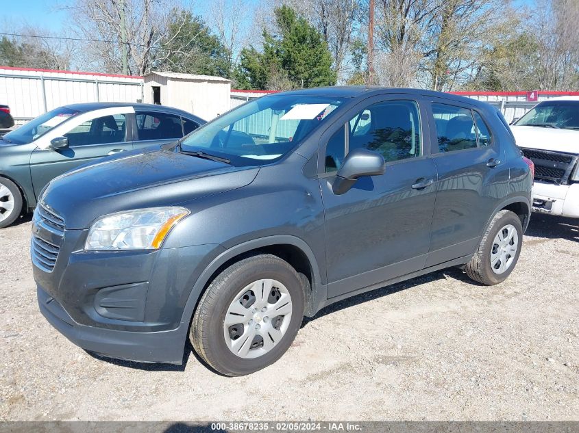 3GNCJKSB3GL116947 2016 Chevrolet Trax 1Ls