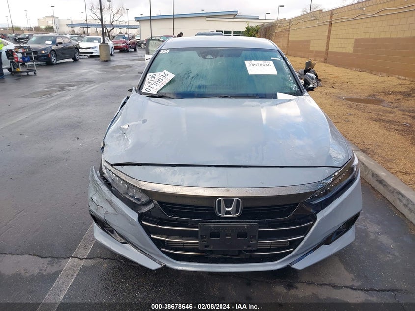 VIN 1HGCV1F32NA093032 2022 HONDA ACCORD SPORT
