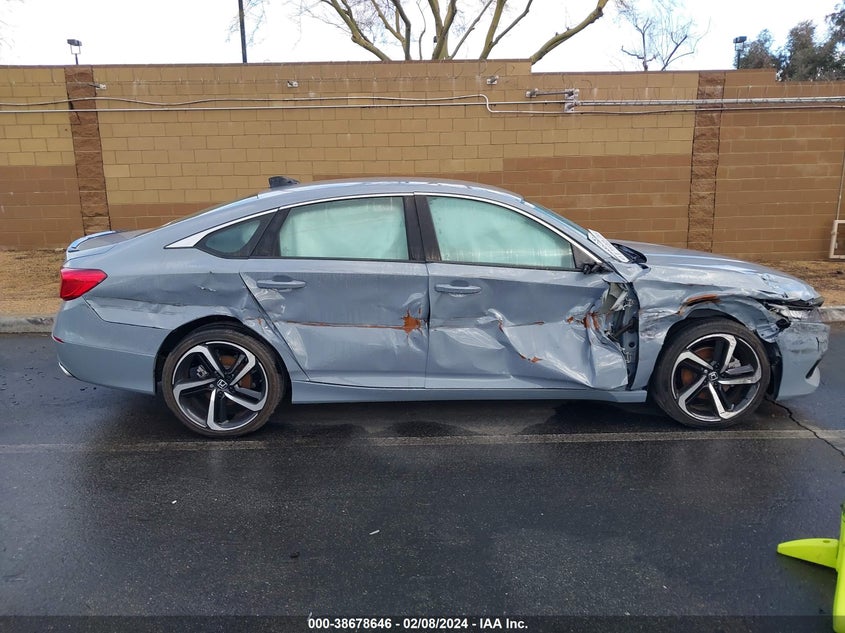 VIN 1HGCV1F32NA093032 2022 HONDA ACCORD SPORT