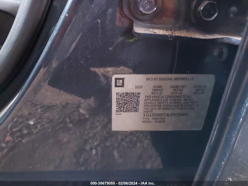 2020 CHEVROLET MALIBU LT - 1G1ZD5ST3LF072465