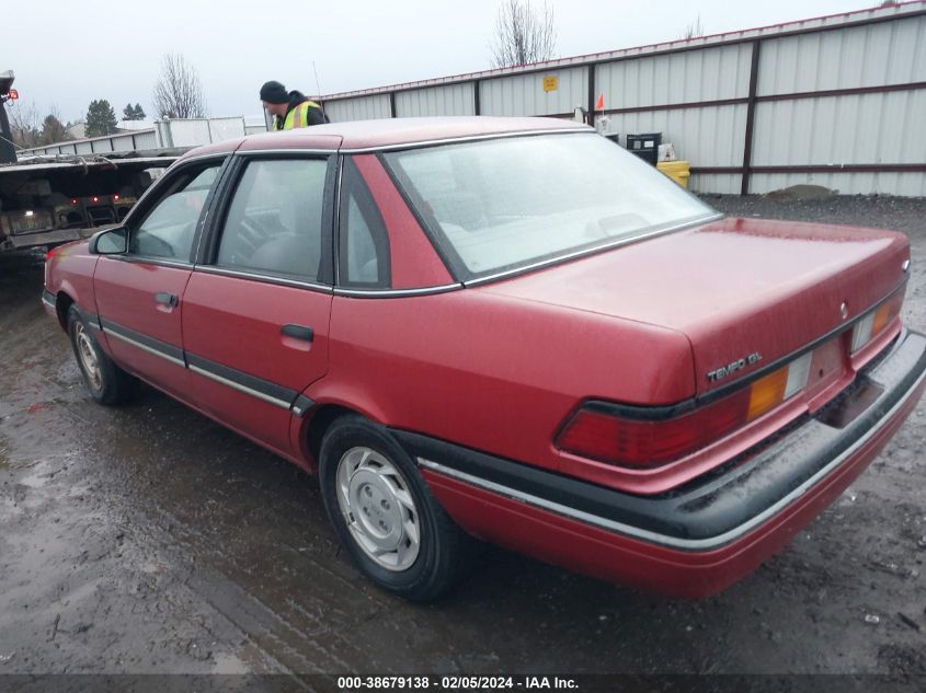 1990 Ford Tempo Gl VIN: 1FAPP36X9LK172249 Lot: 38679138