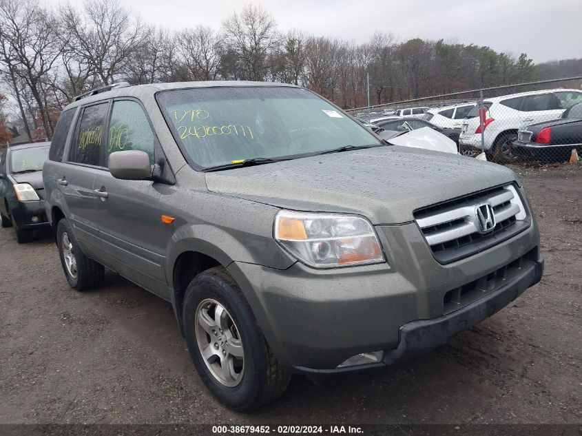 2007 Honda Pilot Ex-L VIN: 5FNYF28737B019412 Lot: 38679452