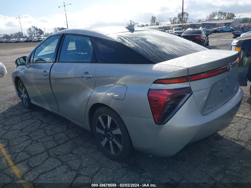 2017 TOYOTA MIRAI VIN: JTDBVRBD0HA001931