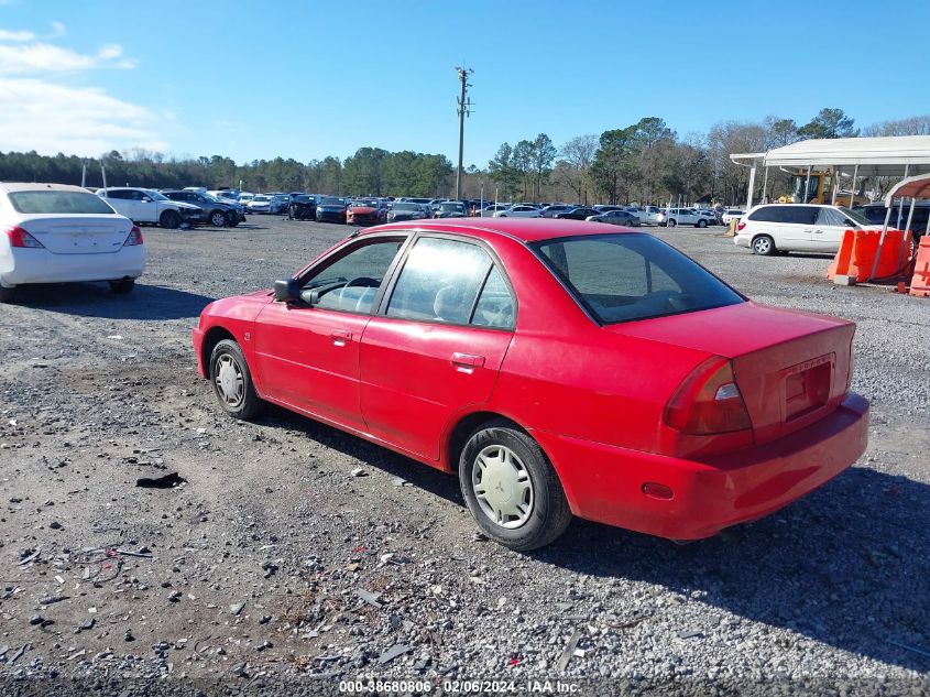 1999 Mitsubishi Mirage De VIN: JA3AY26A9XU049840 Lot: 38680806