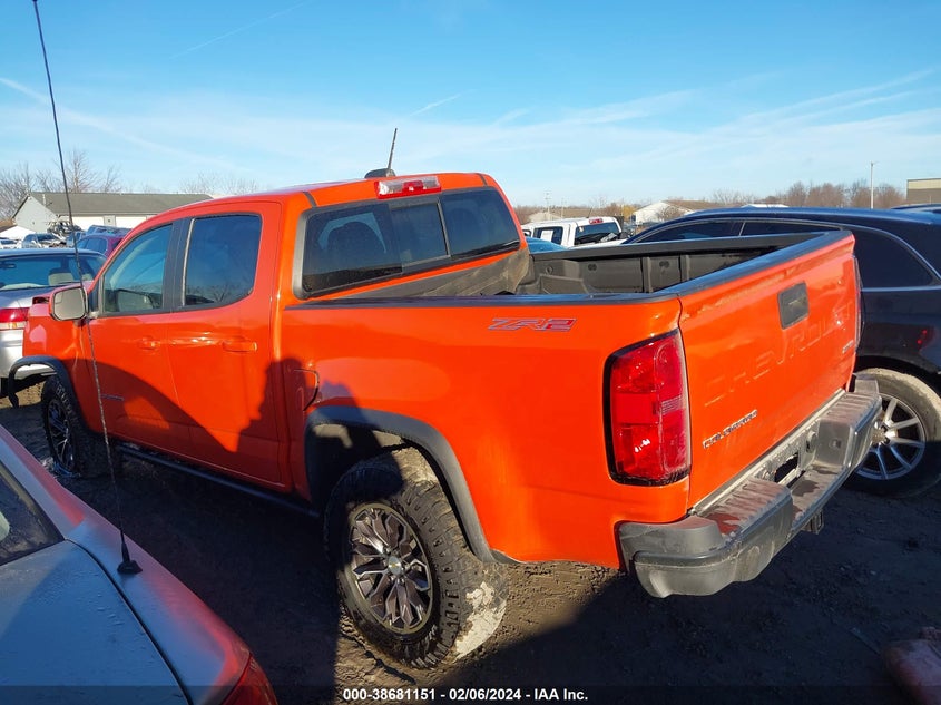 VIN 1GCGTEEN3M1203312 2021 CHEVROLET COLORADO 4WD  SHORT BOX ZR2