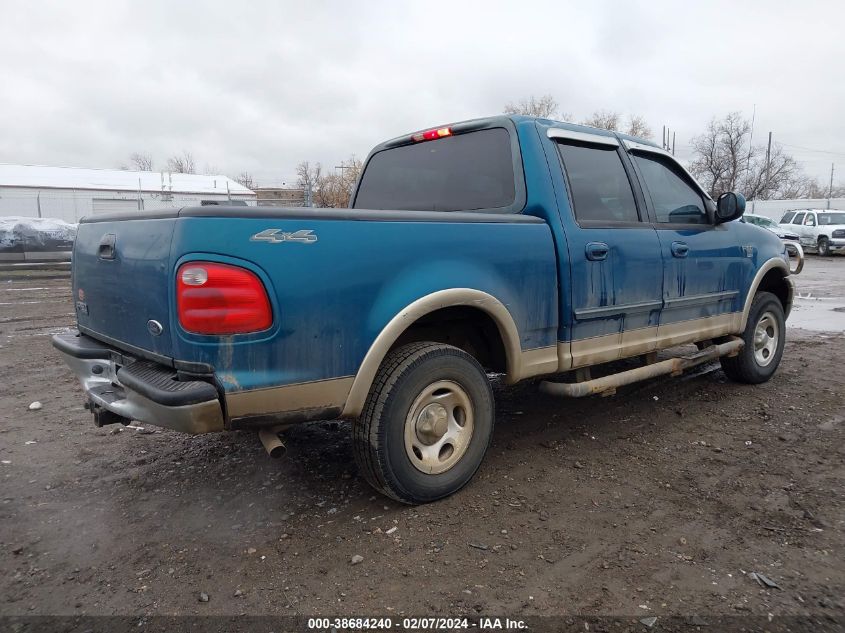 2001 Ford F-150 Supercrew King Ranch Edition/Lariat/Xlt VIN: 1FTRW08L11KE21588 Lot: 38684240