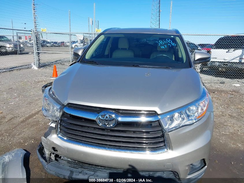 2014 Toyota Highlander Xle V6 VIN: 5TDKKRFH6ES011920 Lot: 38684738