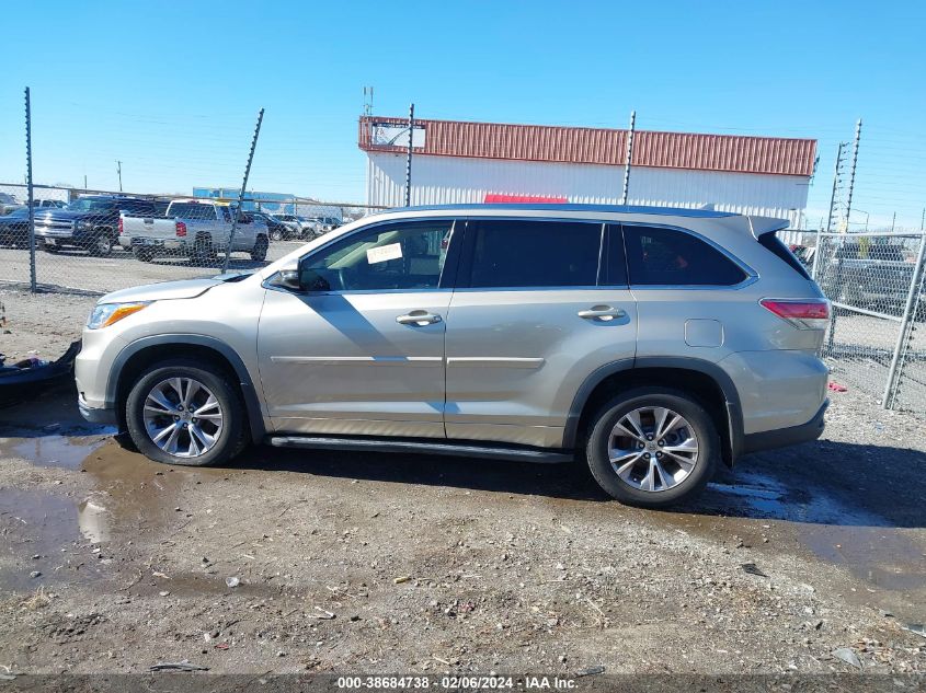 2014 Toyota Highlander Xle V6 VIN: 5TDKKRFH6ES011920 Lot: 38684738