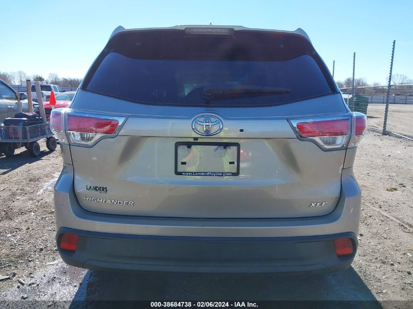 2014 Toyota Highlander Xle V6 VIN: 5TDKKRFH6ES011920 Lot: 38684738