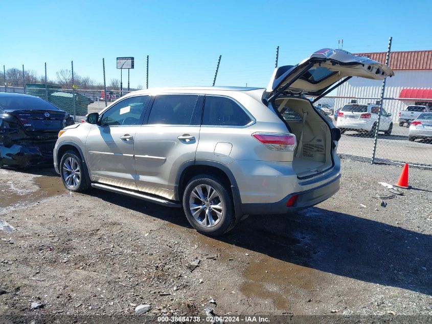 2014 Toyota Highlander Xle V6 VIN: 5TDKKRFH6ES011920 Lot: 38684738