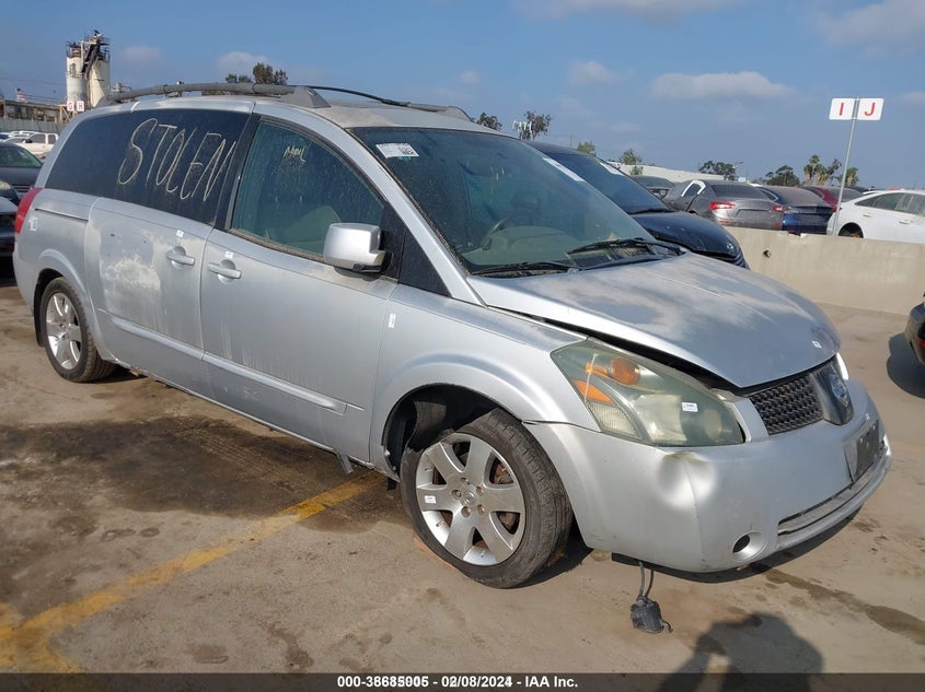2004 Nissan Quest 3.5 Se VIN: 5N1BV28UX4N339124 Lot: 38685005