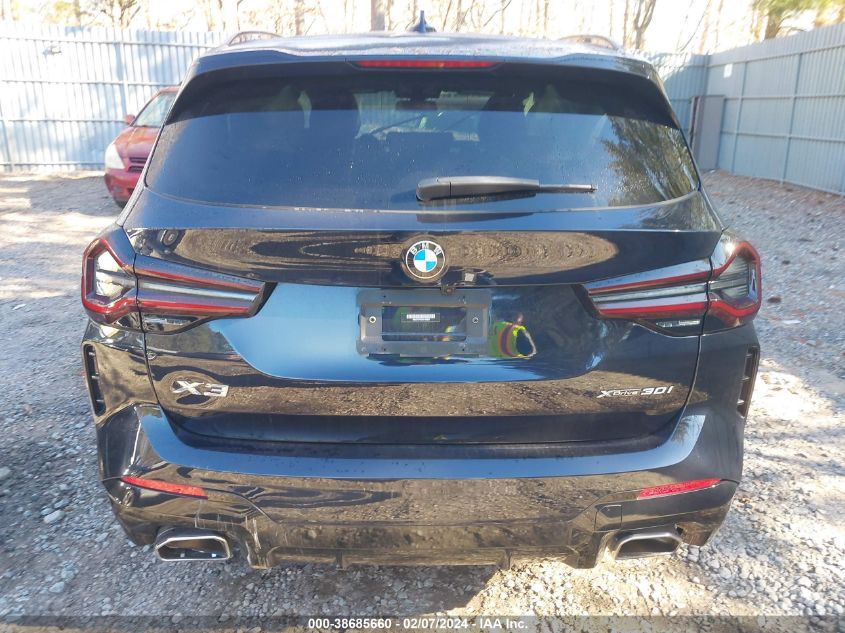 2022 BMW X3 xDrive30I VIN: WBX57DP03NN148963 Lot: 38685660