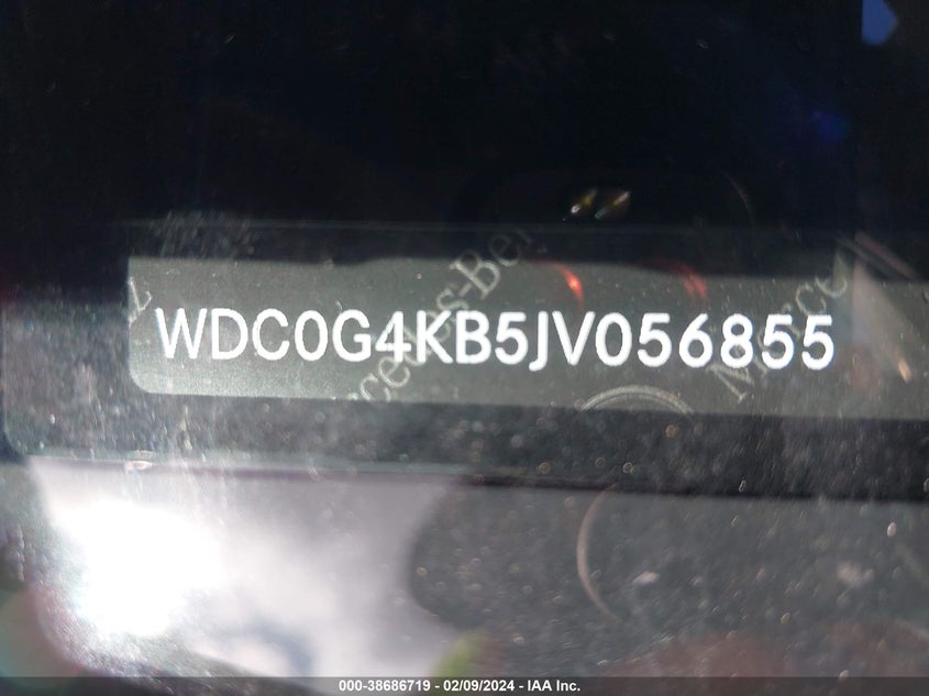 VIN WDC0G4KB5JV056855 2018 MERCEDES-BENZ GLC 300 4MATIC
