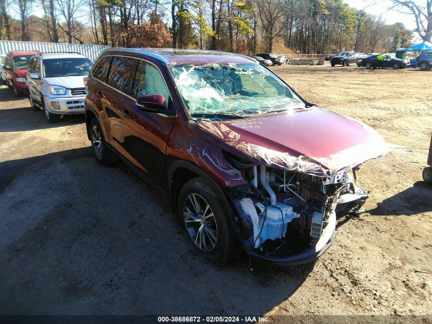 5TDJKRFH3GS326558 2016 Toyota Highlander Xle V6