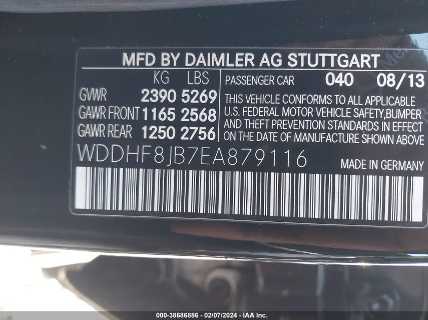 WDDHF8JB7EA879116 2014 Mercedes-Benz E 350 4Matic