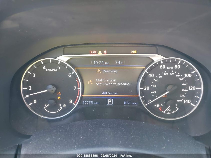 2021 Nissan Altima Sv Fwd VIN: 1N4BL4DV6MN367335 Lot: 41960760