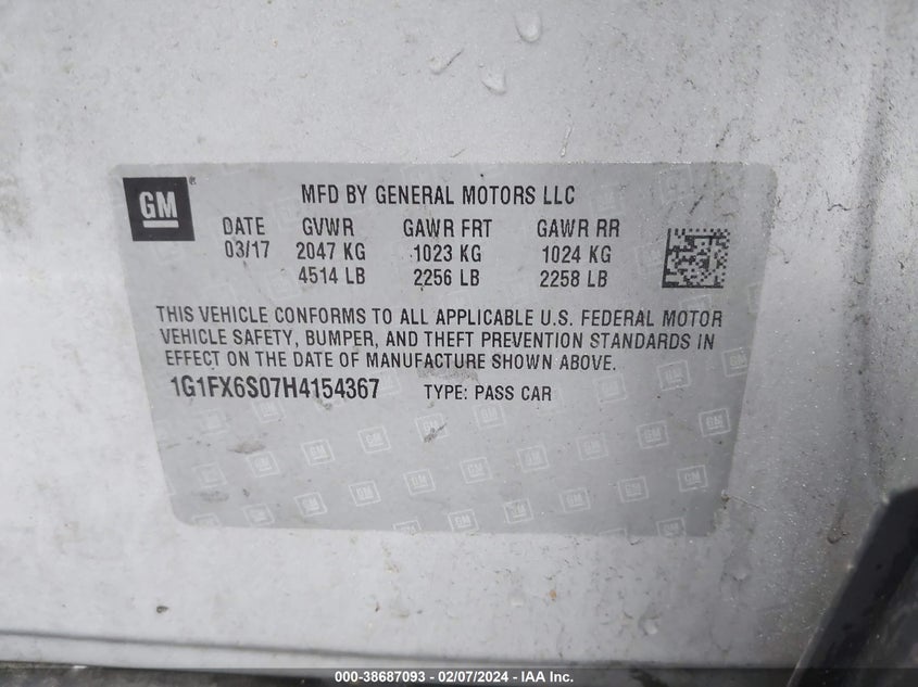 2017 CHEVROLET BOLT EV PREMIER - 1G1FX6S07H4154367