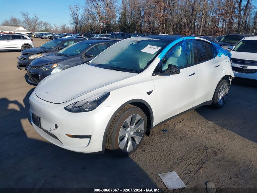 2023 Tesla Model Y Awd/Long Range Dual Motor All-Wheel Drive VIN: 7SAYGDEE2PF626383 Lot: 38687867