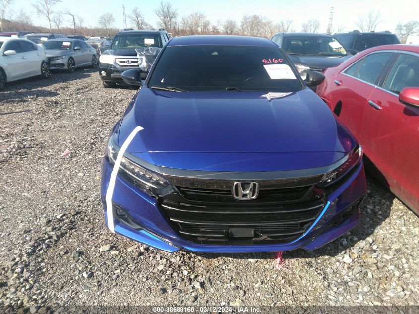 2022 Honda Accord Sport VIN: 1HGCV1F33NA005072 Lot: 38688160