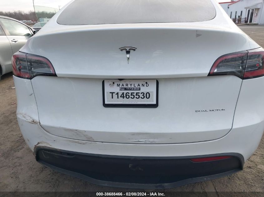 2023 Tesla Model Y Awd/Long Range Dual Motor All-Wheel Drive VIN: 7SAYGDEE8PF842450 Lot: 38688466